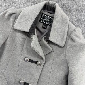 Rothschild Tailored Coat Girls Size 6 Gray Double Breasted Wool Blend Silver